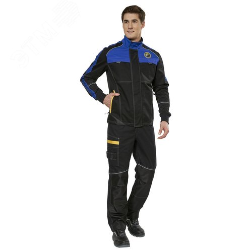 Изображение товара Куртка Старт, цвет черный с васильковым, р. 96-100/170-176 (шт)