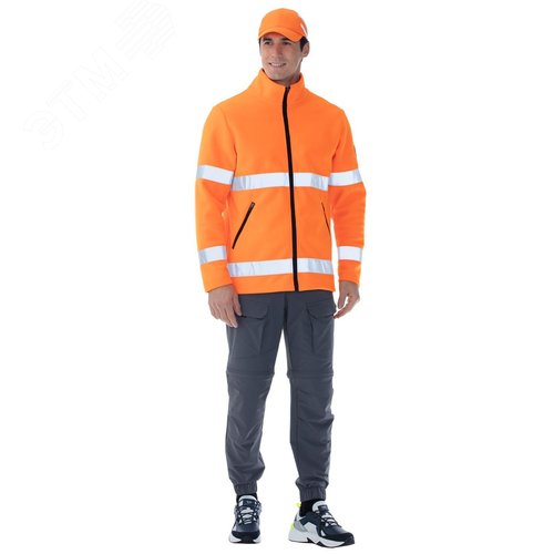 Изображение товара Куртка флисовая сигнальная Люменар, цвет флуоресцентно-оранжевый, р. 88-92/170-176 (шт)