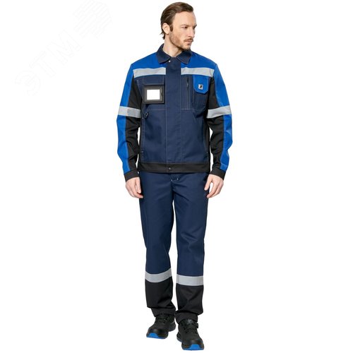 Изображение товара Куртка мужская рабочая летняя для ИТР Виват NEW сине-черно-васильковая, р. 112-116/194-200 (шт)