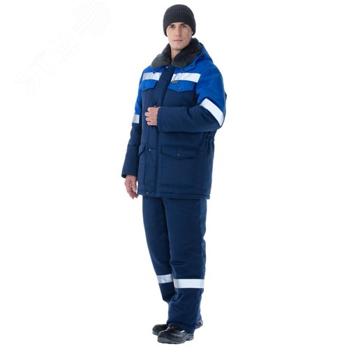 Изображение товара Костюм мужской утепленный Мастер Ультра с пк. цв. т.синий-васильковый, р. 112-116/182-188 (компл)