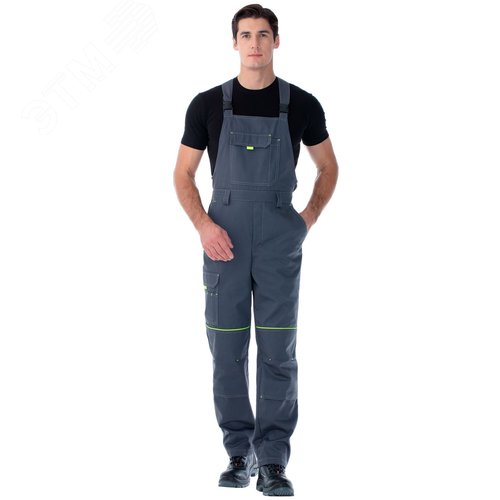 Изображение товара Полукомбинезон мужской Подряд цв. т.серый р. 120-124/170-176 (шт)