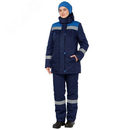 Изображение товара Костюм женский утепленный Тимбер, брюки, цв. т.синий-василек, р. 88-92/170-176 (компл)