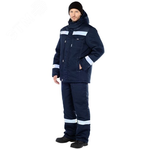 Изображение товара Костюм мужской утепленный Тимбер с пк цв. синий, р. 104-108/170-176 (Компл)