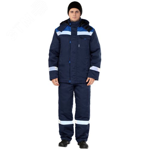 Изображение товара Костюм мужской утепленный Тимбер РФ с бр. цв. синий-василек, р. 112-116/182-188 (Компл)