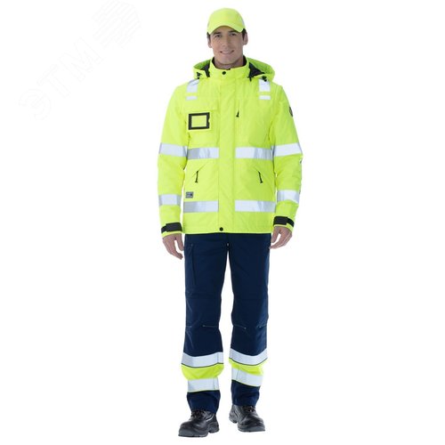 Изображение товара Куртка-трансформер сигнальная Толиман цв. флуоресцентно-желтый-черный, р. 120-124/182-188 (шт)