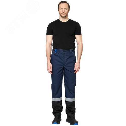 Изображение товара Брюки мужские рабочие летние для ИТР Виват NEW сине-черно-васильковые, р. 104-108/194-200 (шт)