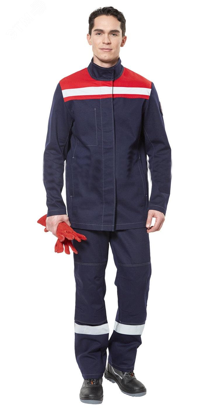 Изображение товара Костюм сварщика Стопфаер темно-синий с красным, р. 128-132/170-176