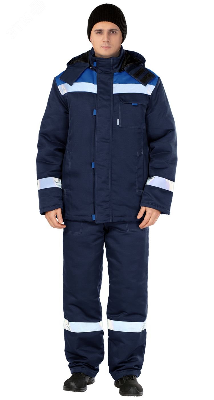 Изображение товара Мужской утепленный зимний костюм Тимбер РФ с световозвращающими полосами и ярким дизайном