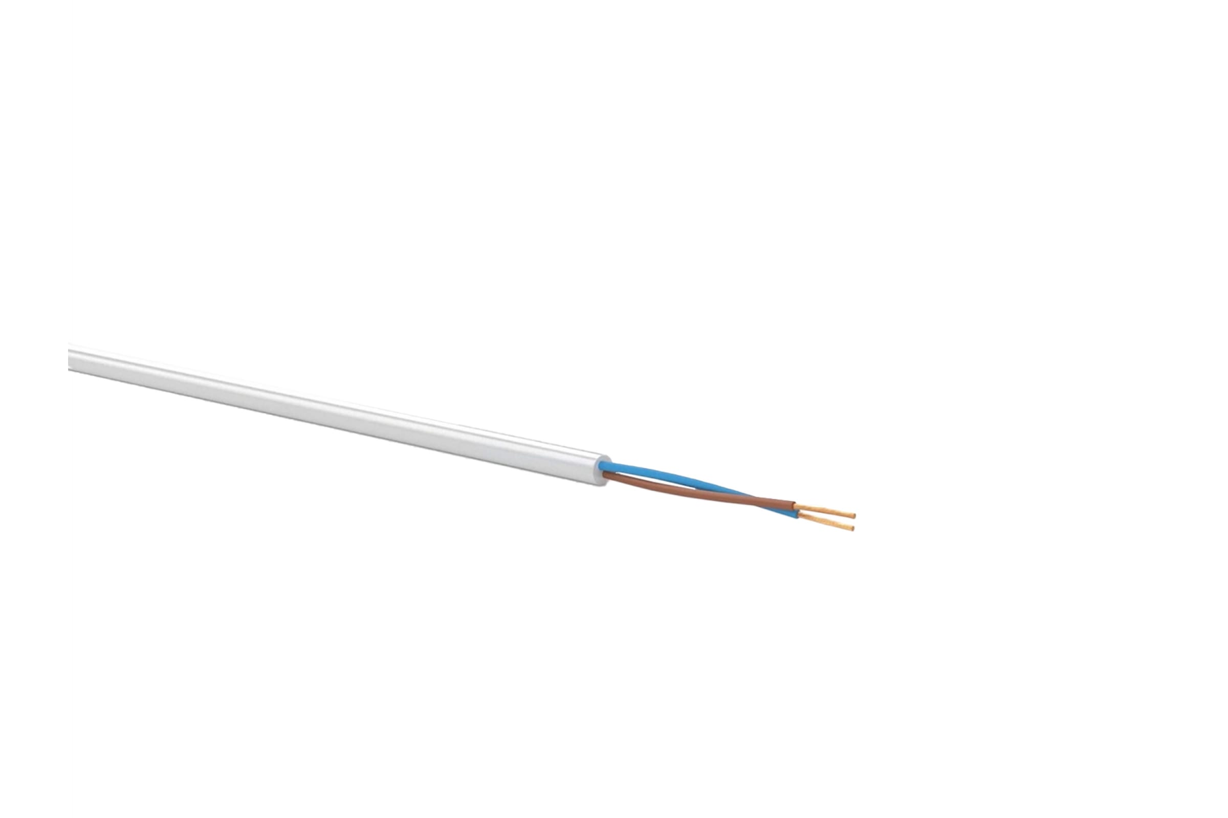 Провод ПВС 2х0.75 белый (20м) ТРТС