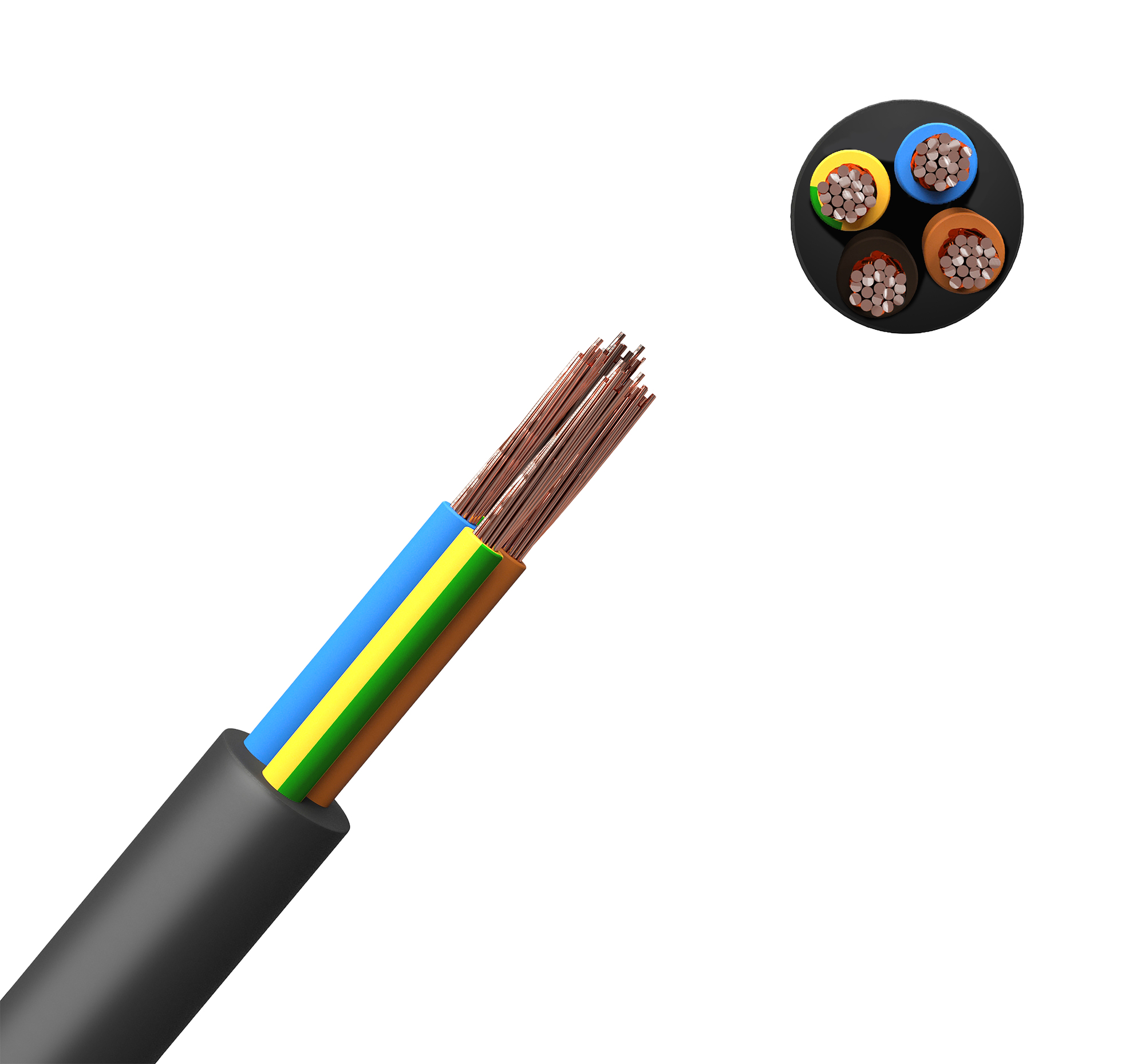 Кабель силовой КГТП-ХЛ 4х6(N)380/660-3 ТРТС