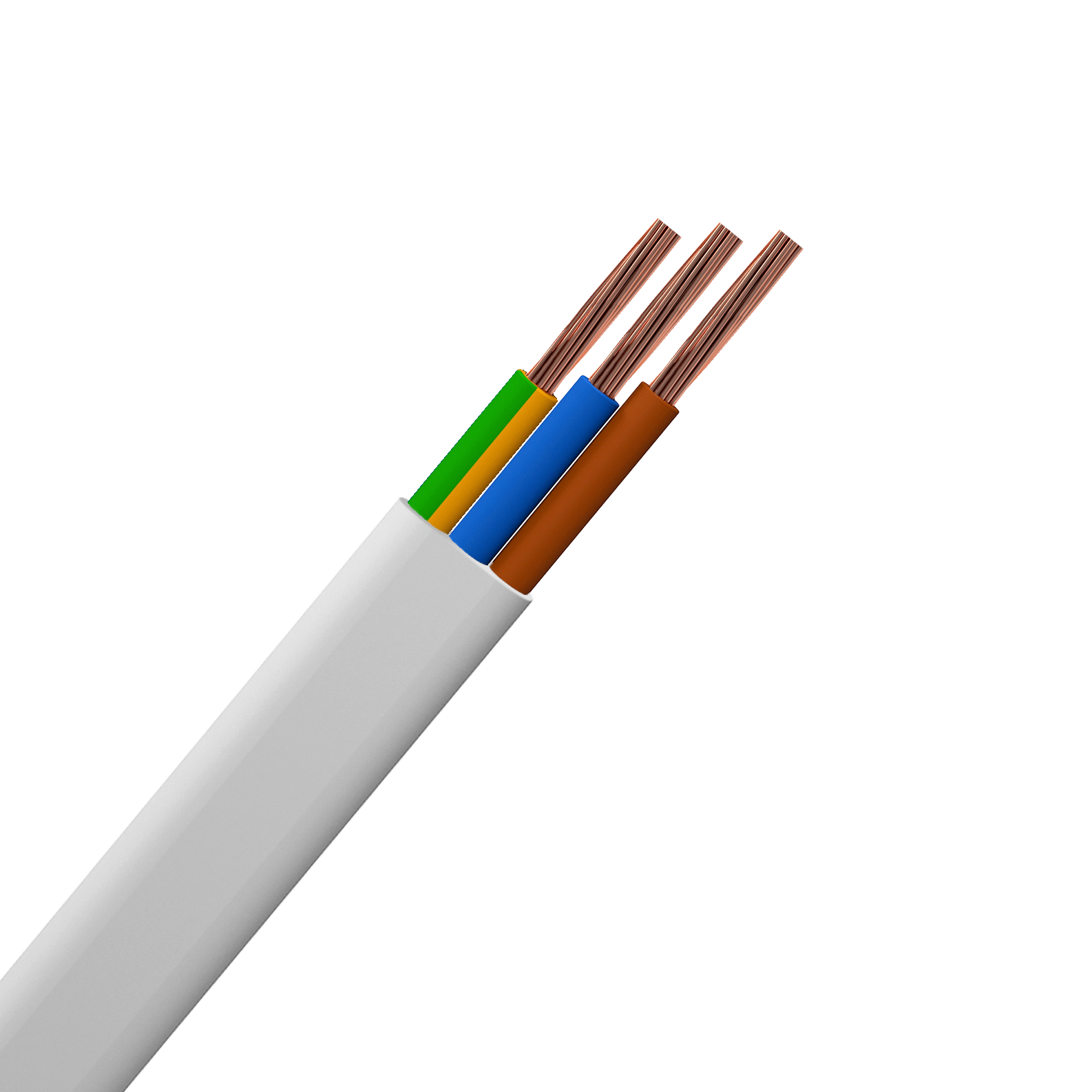 Шнур ШВВП 3х0,75 белый 50м ТРТС