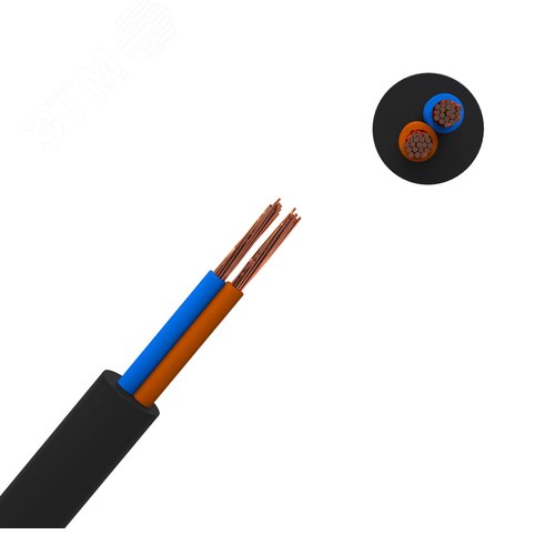 Кабель силовой КГТП-ХЛ 2х1(N)380/660-3 50м ТРТС - фото 1