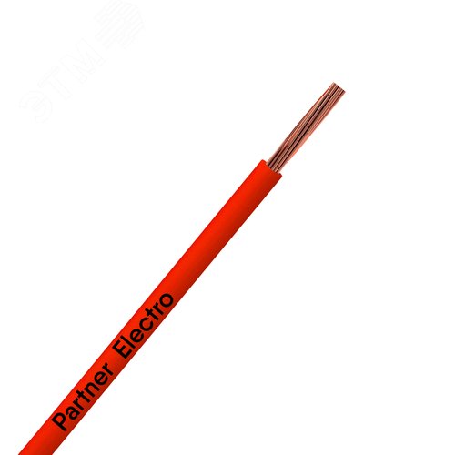 Провод силовой ПуГВнг(А)-LS 1х0,75 красный (100м) ТРТС - фото 1