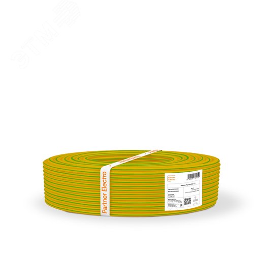 Провод силовой ПуГВнг(А)-LS 1х10 желто зеленый (10м) ТРТС - фото 2