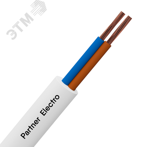 Провод ПВСнг(А)-LS 2х2,5 белый (50м) ТРТС - фото 1