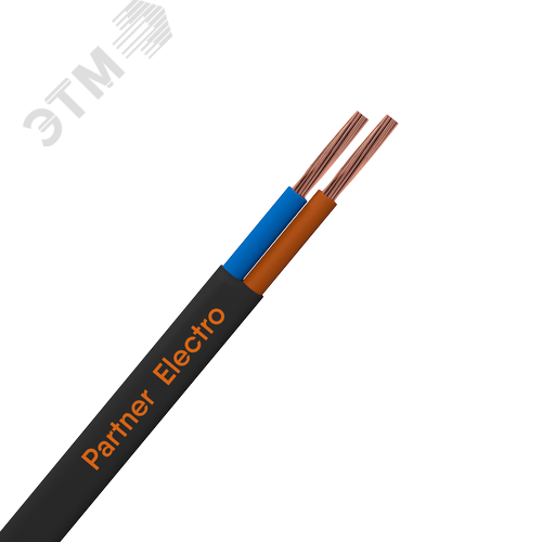 Шнур ШВВП 2х0,5 черный 200м ТРТС - фото 1