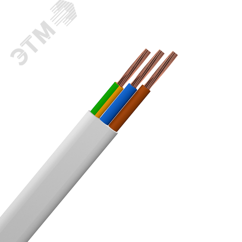 Шнур ШВВП 3х0,75 белый 50м ТРТС - фото 1