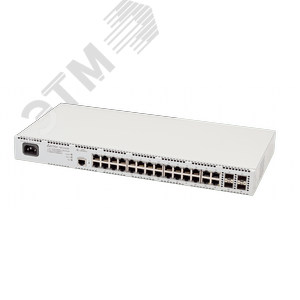 Изображение товара Коммутатор управляемый L2 28 порта RJ45/Combo 10 10 1000 Мб/с PoE 370Вт (шт)
