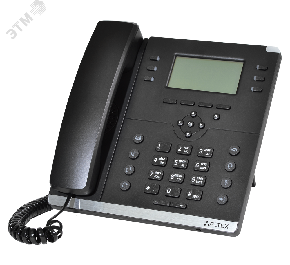 Телефон IP 2 SIP аккаунта, ЖК дисплей, PoE VP-15P VP-15P ELTEX - превью