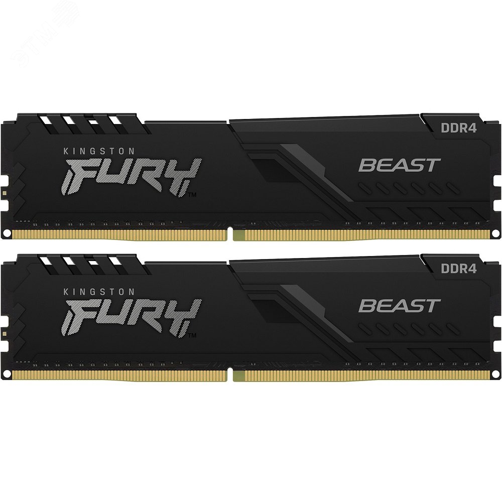 Изображение товара Модуль памяти FURY Beast Black 32ГБ, DDR4, DIMM, 3600 МГц, 28800 Мб/с (комплект 2 модуля) (шт)