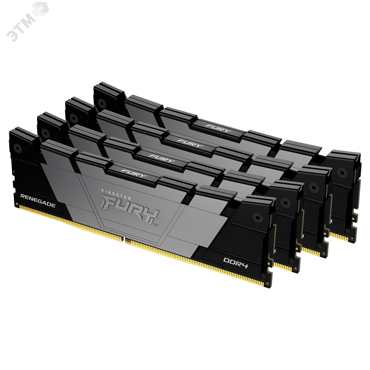 Изображение товара Модуль памяти FURY Renegade Black 128ГБ, DDR4, DIMM, 3200 МГц, 25600 Мб/с (комплект 4 модуля) (шт)