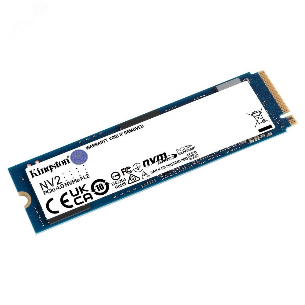 Изображение товара Накопитель SSD M.2 2280 500GB NV2, NVMe, 3D NAND TLC, 3500/2100 Мб/с (шт)