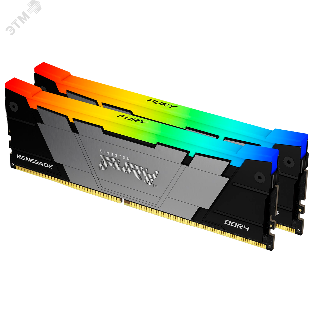 Изображение товара Модуль памяти FURY Renegade RGB 16ГБ, DDR4, DIMM, 4600 МГц, 36800 Мб/с (комплект 2 модуля) (шт)