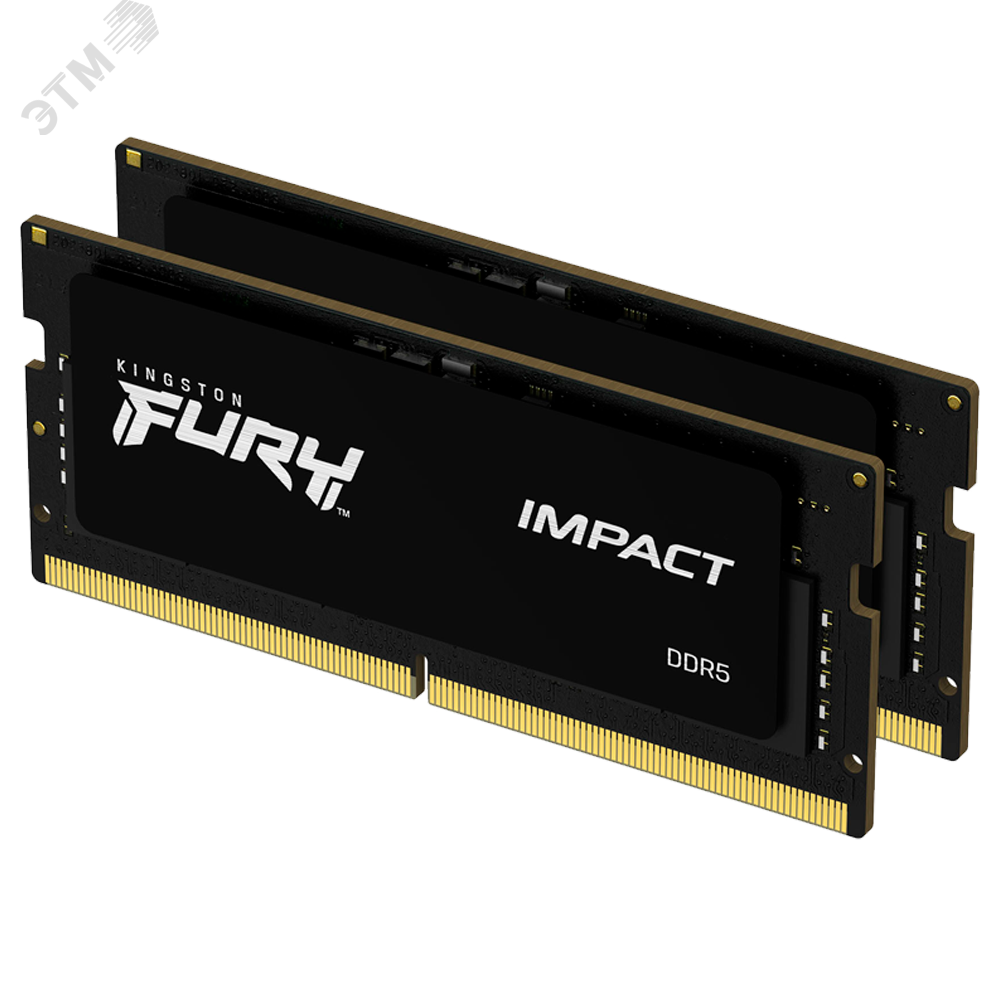 Изображение товара Модуль памяти FURY Impact XMP 32ГБ, DDR5, SODIMM, 6400 МГц, 51200 Мб/с (комплект 2 модуля) (шт)