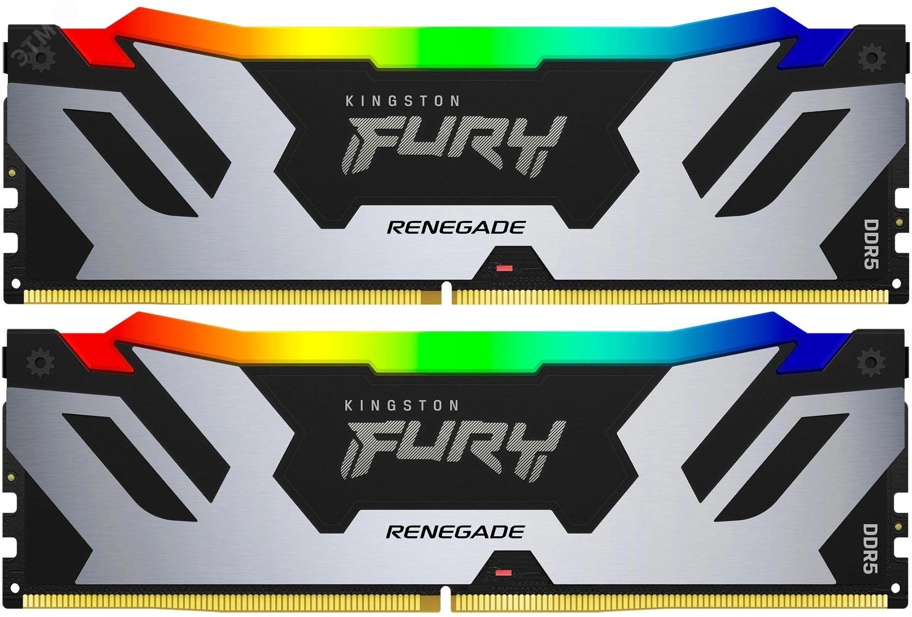 Изображение товара Модуль памяти FURY Renegade RGB XMP 32ГБ, DDR5, DIMM, 7600 МГц, 60800 Мб/с (комплект 2 модуля) (шт)