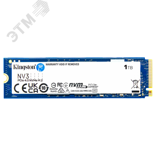 Изображение товара Накопитель SSD M.2 2280 1 ТБ NV3, PCIe 4.0 x4, 3D NAND, 6000/4000 Мб/с (шт)