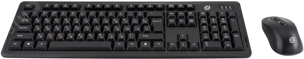 Изображение товара Комплект клавиатура + мышь S605, USB, Multimedia, чёрный (шт)