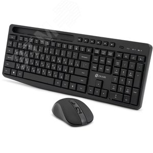 Изображение товара Комплект клавиатура + мышь S275W, USB беспроводная, slim, multimedia, черный (шт)