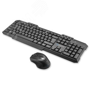Изображение товара Комплект клавиатура + мышь 205MK, USB беспроводная, multimedia, черный (шт)