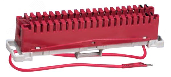 Изображение товара Плинт заземления универсальный ПВТ 10 пар красный для телефонных линий