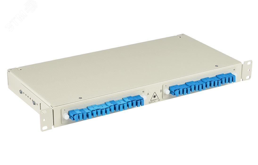 Изображение товара Кросс телекоммуникационный шкаф монтажный для кабелей 19, 23 дюйма SC FC ST LC металл