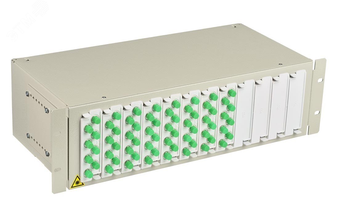 Изображение товара Кросс оптический серию ШКОС-Л для стойки 19 23 дюйма с адаптерами FC SC ST LC