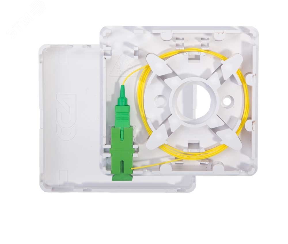 Изображение товара Оптоволоконная кросс-розетка ШКОН-ПА-1-SC-SC/APC для телекоммуникаций