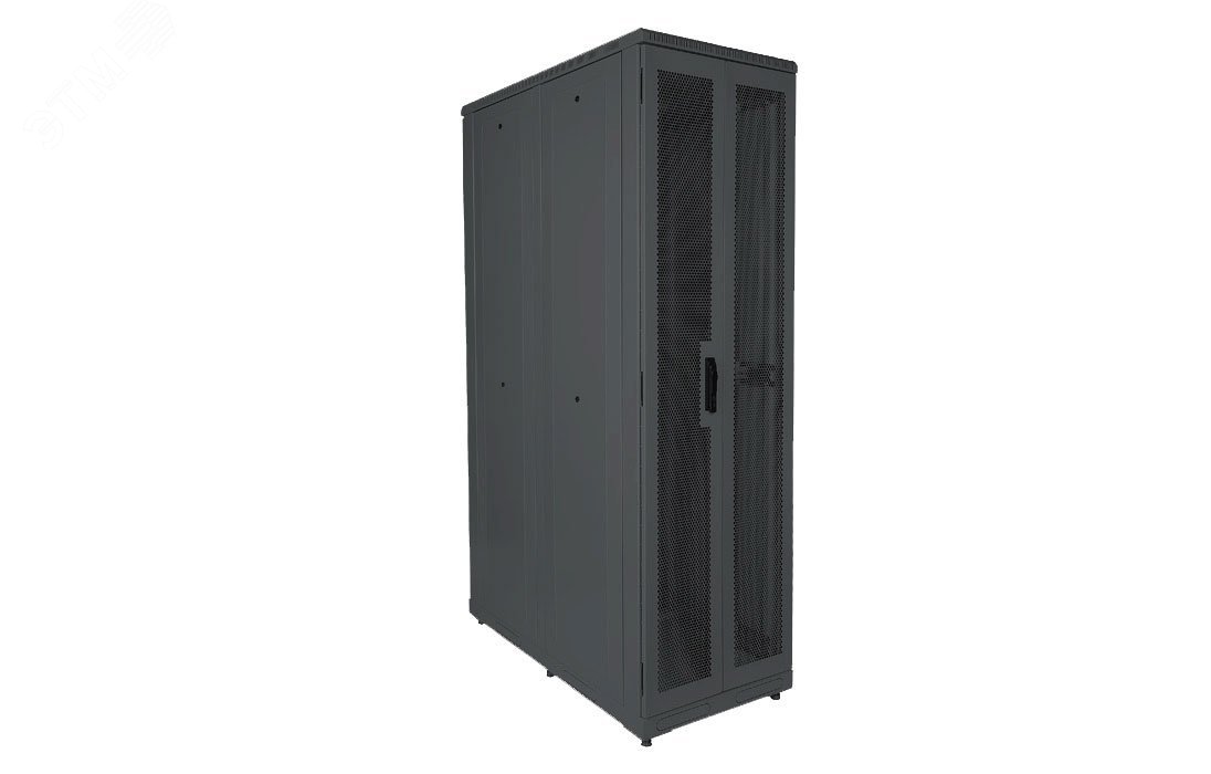 Шкаф нап. телеком серв 19д42U(800x1200) перед дверь перф.двойная черн 130411-01126 ССД