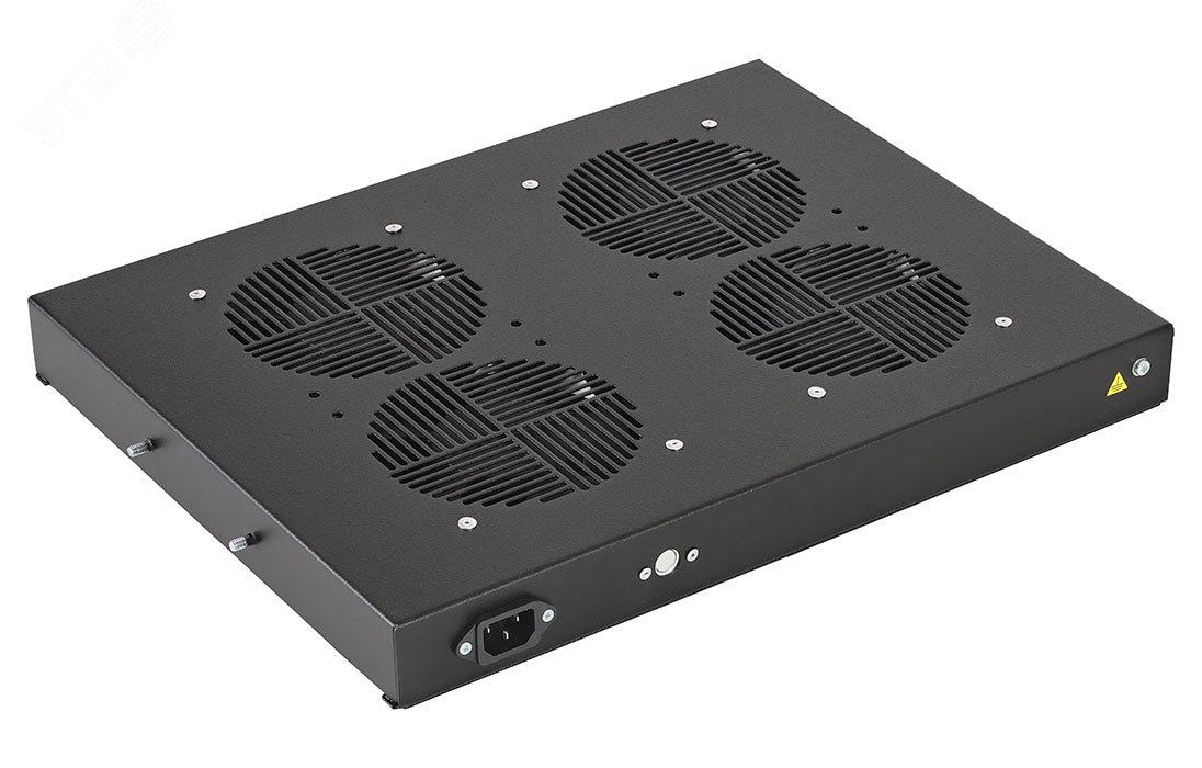 Изображение товара Модуль вентиляторный 4 вентилятора с термодатчиком 35С чёрный (шт)