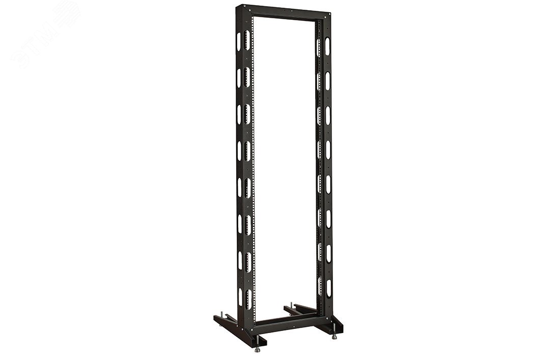 Изображение товара Стойка однорамная телекоммуникационная СТ-24U-1М-К-Ч черная комплектная (шт)