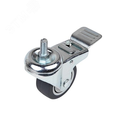 Изображение товара Ролик с тормозом для телекоммуникационных шкафов и стоек SCtkb 75 колесо диаметр оси М12 (шт)