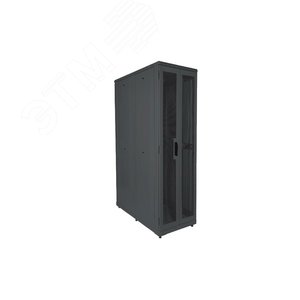 Шкаф нап. телеком серв 19д42U(800x1200) перед дверь перф.двойная черн