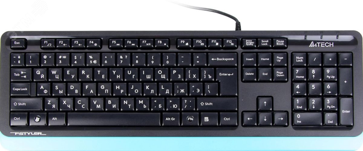 Изображение товара Клавиатура Fstyler FK10, USB, черный/синий (шт) Изображение товара Клавиатура Fstyler FK10, USB, черный/синий (шт)