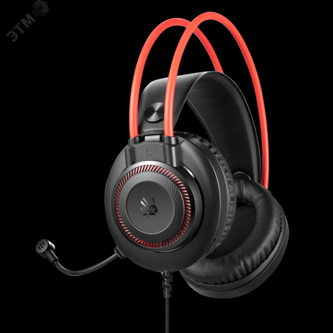 Изображение товара Гарнитура мониторная Bloody G200S с USB, 50 мм, черный красный