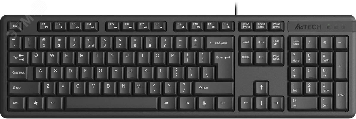 Изображение товара Клавиатура A4Tech KR-3 USB черный надежный компьютерный аксессуар Изображение товара Клавиатура A4Tech KR-3 USB черный надежный компьютерный аксессуар