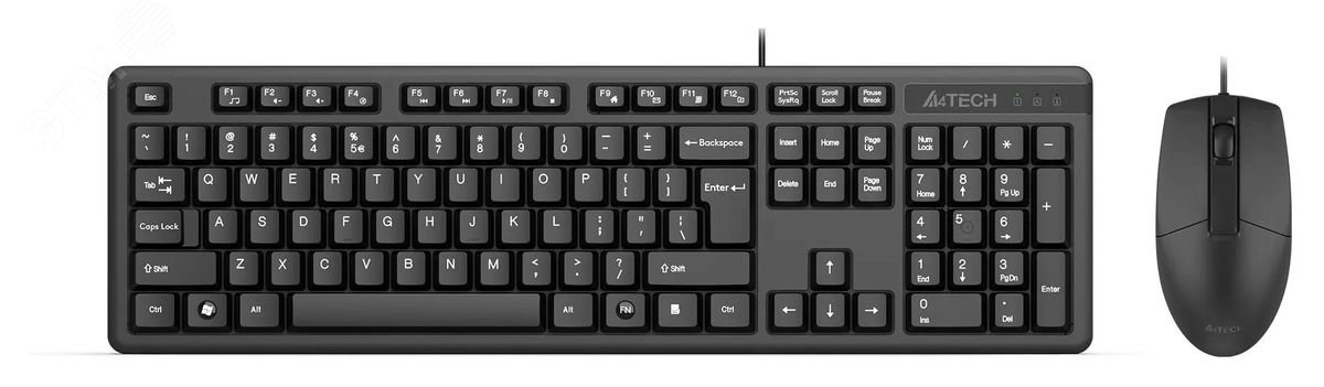 Изображение товара Комплект клавиатура и мышь A4Tech KK-3330S USB черный