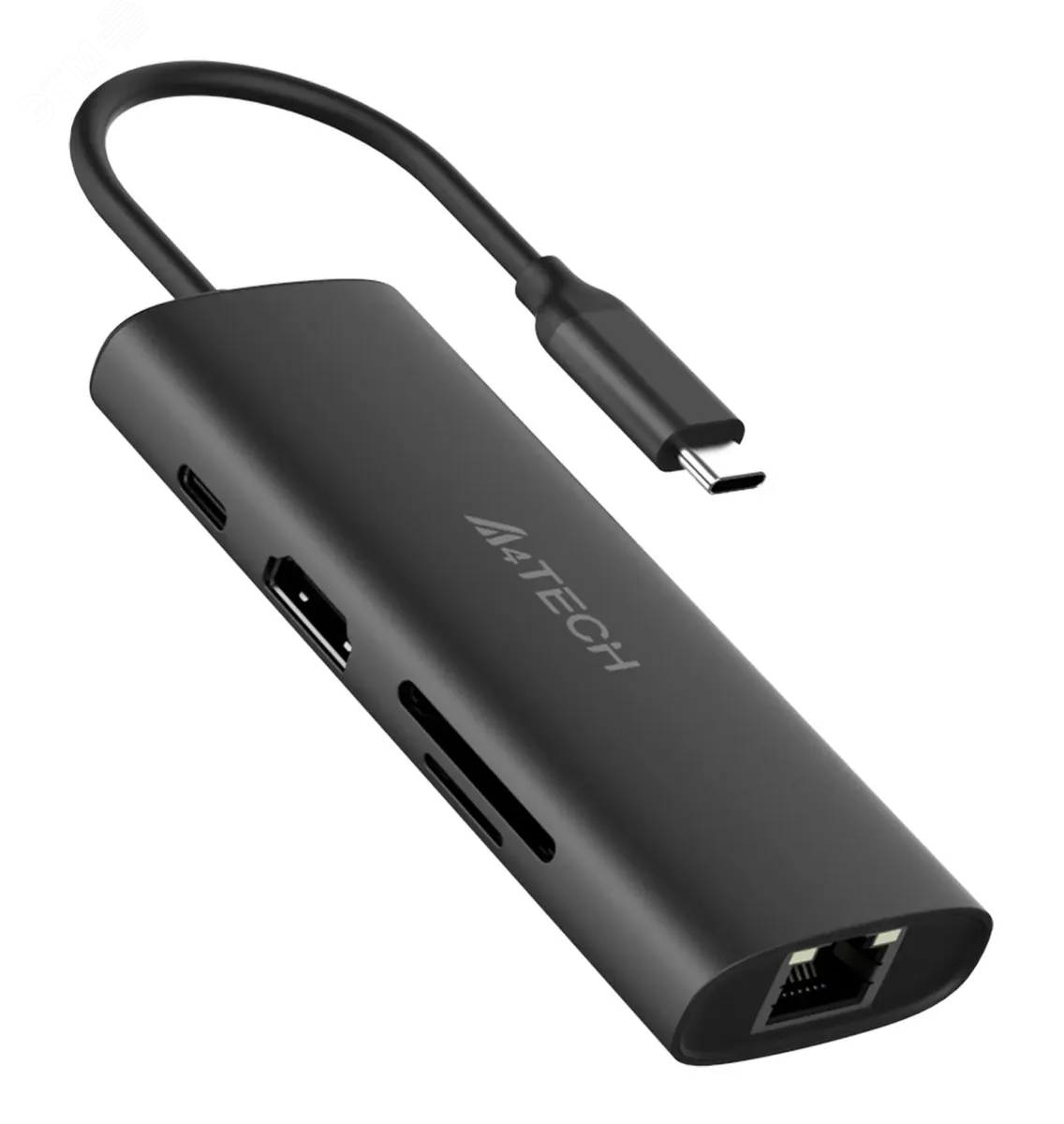 Изображение товара Разветвитель USB-C (HDMI, RJ-45, SD&TF), серый (шт)