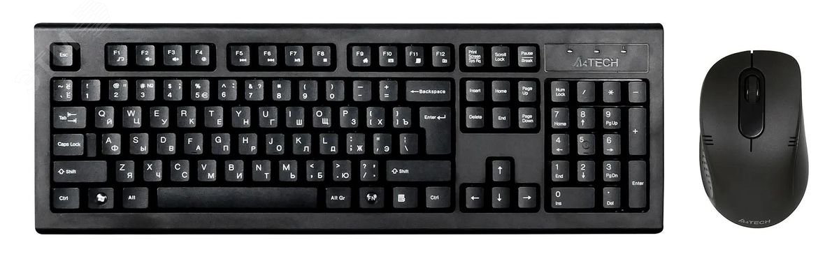 Изображение товара Комплект клавиатура + мышь беспроводной 7100N, USB, черный (шт)