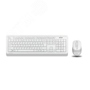 Изображение товара Комплект клавиатура + мышь беспроводная Fstyler FG1010, USB, multimedia, белый/серый (шт)