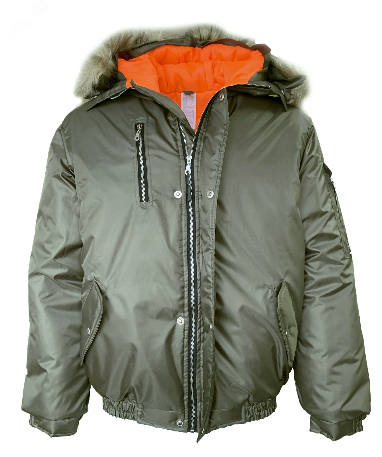 Изображение товара Куртка утеплённая мужская АЛЯСКА короткая цв. хаки 64-66 128-132/182-188 (шт)